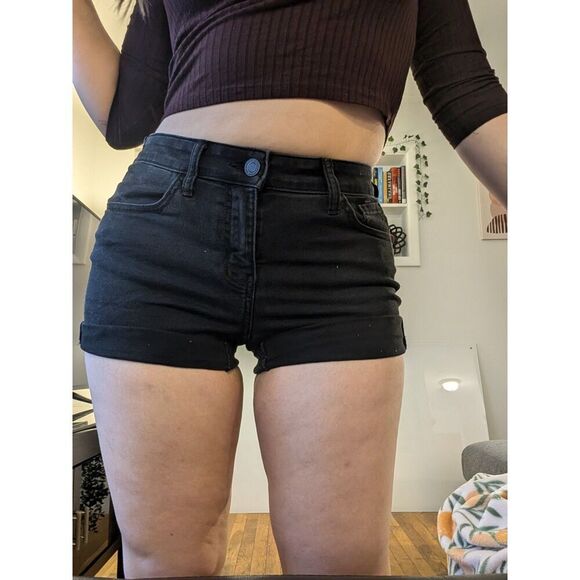 Black Shorts Womens size 11 / 30 So Kohl's - Picture 2 of 10